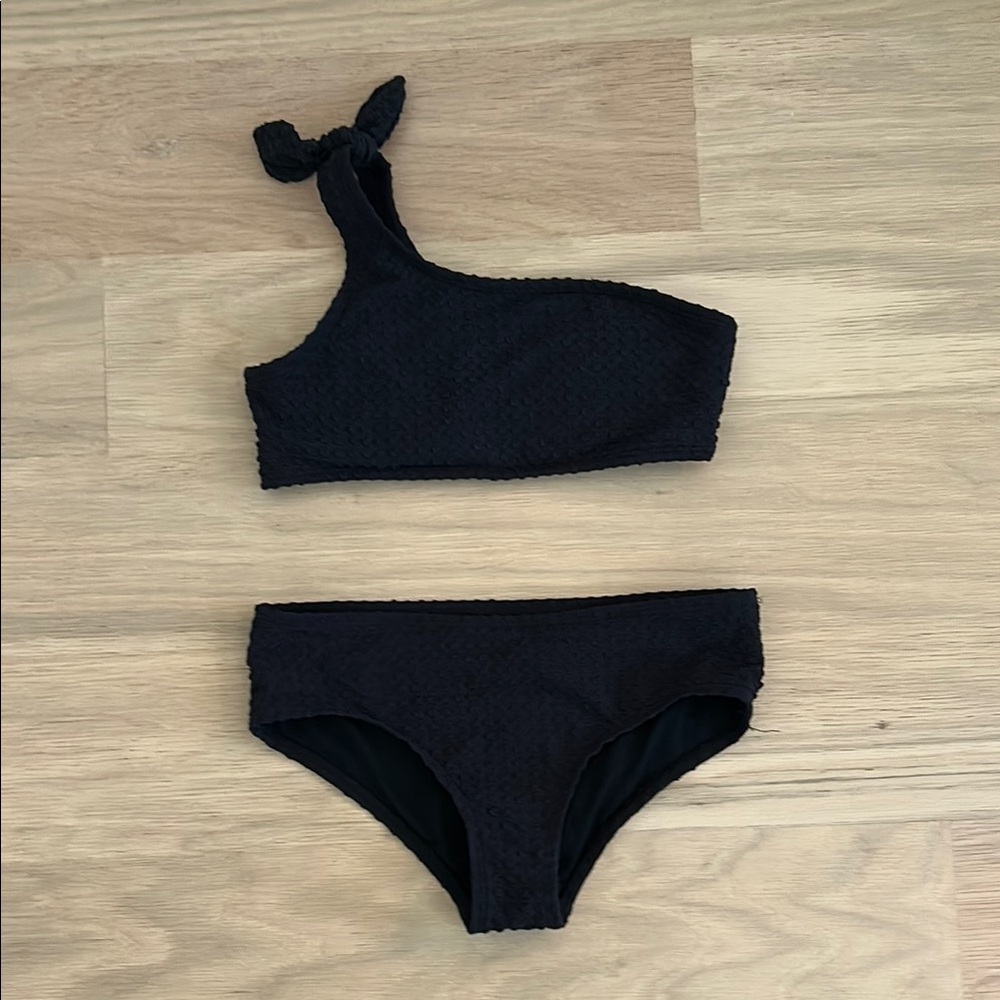 Adorable GB Girls Black Bikini w/single strap top, Dillard’s, 12 Girls, GUC!